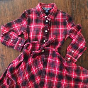Girls Polo plaid skater dress